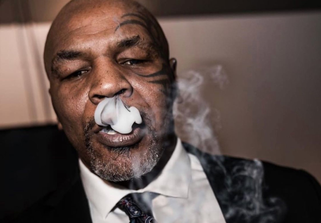 Mike Tyson smoking